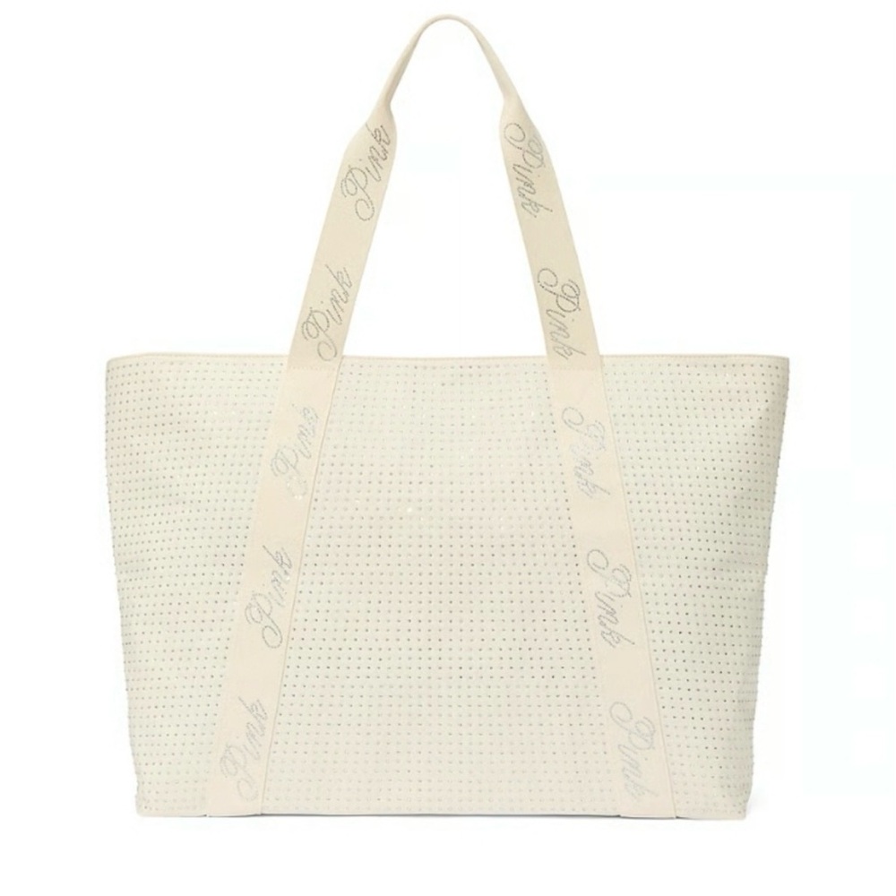 Victoria's Secret Bling Tote Bag - Limited Edition 2025 Rhinestones Shimmer Logo